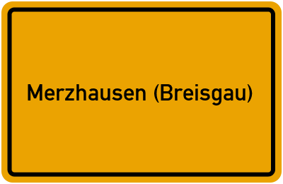 Ortsschild von Gemeinde Merzhausen (Breisgau) in Baden-Württemberg