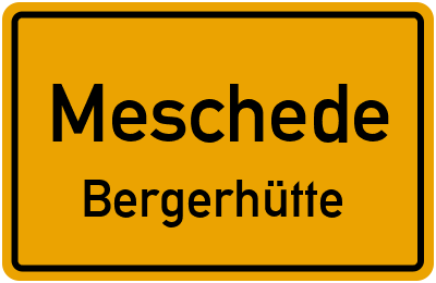 Straßenverzeichnis Meschede Bergerhütte