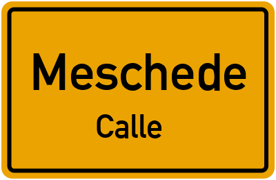 Ortsschild Meschede Calle