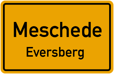 Ortsschild Meschede Eversberg