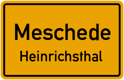 Ortsschild Meschede Heinrichsthal