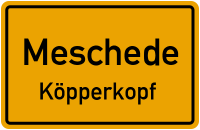 Straßenverzeichnis Meschede Köpperkopf