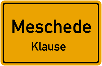 Straßenverzeichnis Meschede Klause