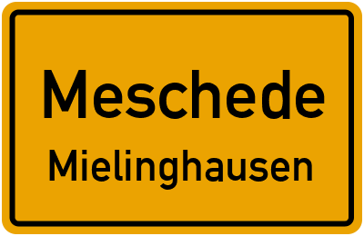 Ortsschild Meschede Mielinghausen
