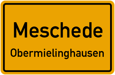 Ortsschild Meschede Obermielinghausen