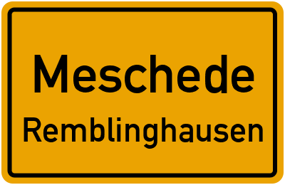 Straßenverzeichnis Meschede Remblinghausen