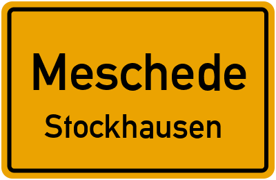 Ortsschild Meschede Stockhausen