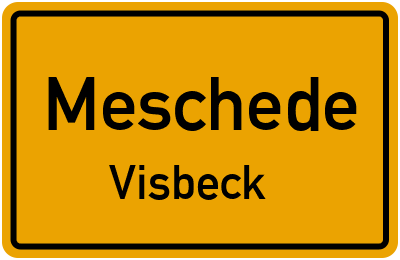 Ortsschild Meschede Visbeck