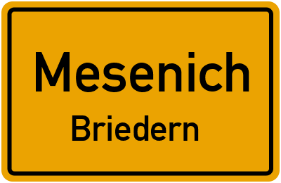 Straßenverzeichnis Mesenich Briedern