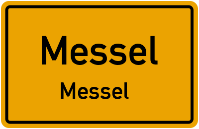 Ortsschild Messel Messel