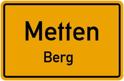 Straßenverzeichnis Metten Berg