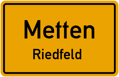 Straßenverzeichnis Metten Riedfeld