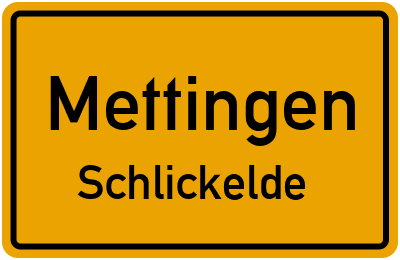 Straßenverzeichnis Mettingen Schlickelde