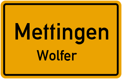 Straßenverzeichnis Mettingen Wolfer