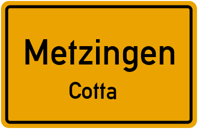 Straßenverzeichnis Metzingen Cotta
