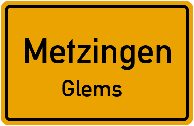 Straßenverzeichnis Metzingen Glems