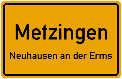 Straßenverzeichnis Metzingen Neuhausen an der Erms