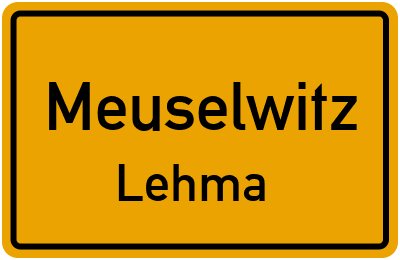 Straßenverzeichnis Meuselwitz Lehma