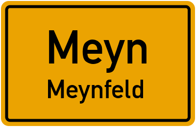Straßenverzeichnis Meyn Meynfeld