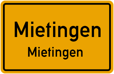 Ortsschild Mietingen Mietingen