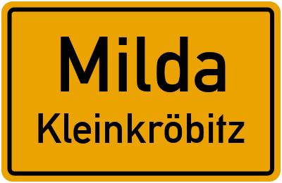 Straßenverzeichnis Milda Kleinkröbitz