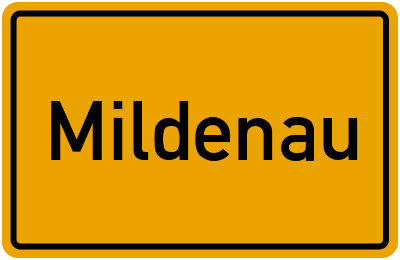 Ortsschild von Mildenau in Sachsen
