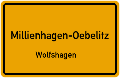 Straßenverzeichnis Millienhagen-Oebelitz Wolfshagen
