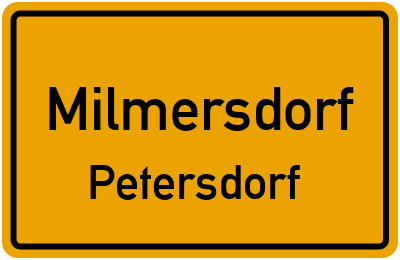 Straßenverzeichnis Milmersdorf Petersdorf