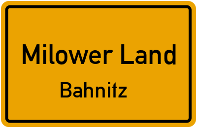 Straßenverzeichnis Milower Land Bahnitz