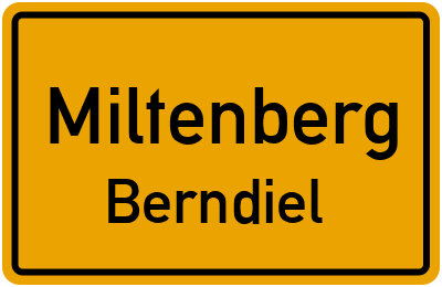 Ortsschild Miltenberg Berndiel