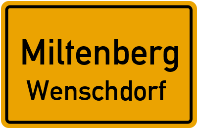 Ortsschild Miltenberg Wenschdorf