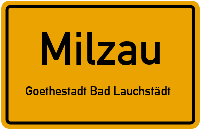 Straßenverzeichnis Milzau Goethestadt Bad Lauchstädt