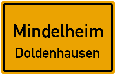 Ortsschild Mindelheim Doldenhausen