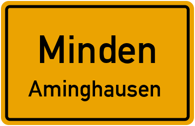 Ortsschild Minden Aminghausen