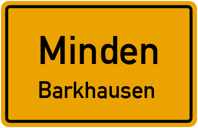 Ortsschild Minden Barkhausen