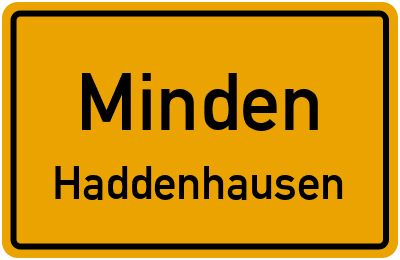 Ortsschild Minden Haddenhausen