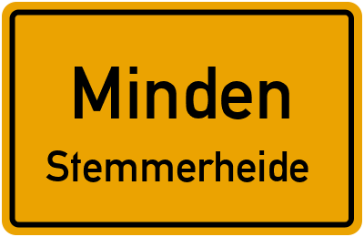 Straßenverzeichnis Minden Stemmerheide