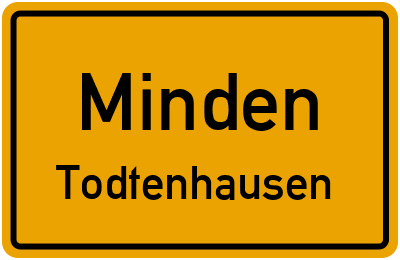 Ortsschild Minden Todtenhausen
