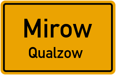 Straßenverzeichnis Mirow Qualzow