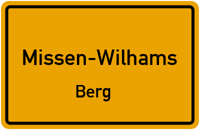 Straßenverzeichnis Missen-Wilhams Berg
