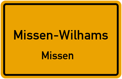 Straßenverzeichnis Missen-Wilhams Missen