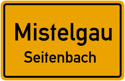 Straßenverzeichnis Mistelgau Seitenbach
