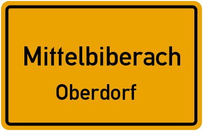 Straßenverzeichnis Mittelbiberach Oberdorf