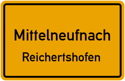 Ortsschild Mittelneufnach Reichertshofen