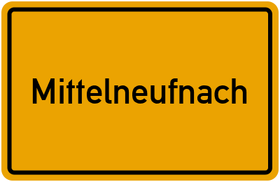 Ortsschild von Gemeinde Mittelneufnach in Bayern