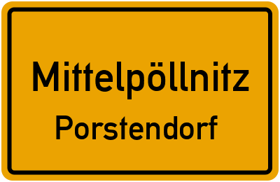 Straßenverzeichnis Mittelpöllnitz Porstendorf