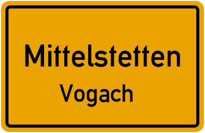 Straßenverzeichnis Mittelstetten Vogach