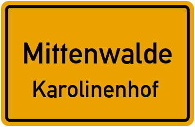 Straßenverzeichnis Mittenwalde Karolinenhof
