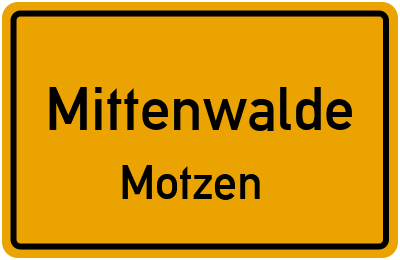 Straßenverzeichnis Mittenwalde Motzen
