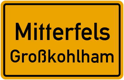 Straßenverzeichnis Mitterfels Großkohlham